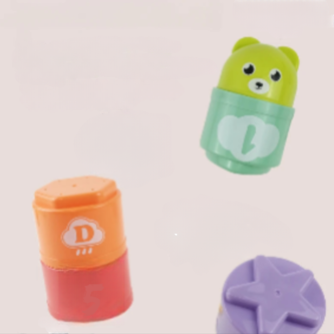 Brinquedo de Copos para Encaixe Tipo Quebra Cabeça Infantil