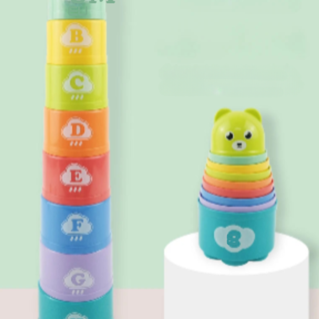 Brinquedo de Copos para Encaixe Tipo Quebra Cabeça Infantil