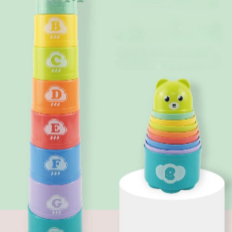 Brinquedo de Copos para Encaixe Tipo Quebra Cabeça Infantil