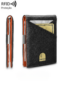Carteira Masculina Fina em Couro PU