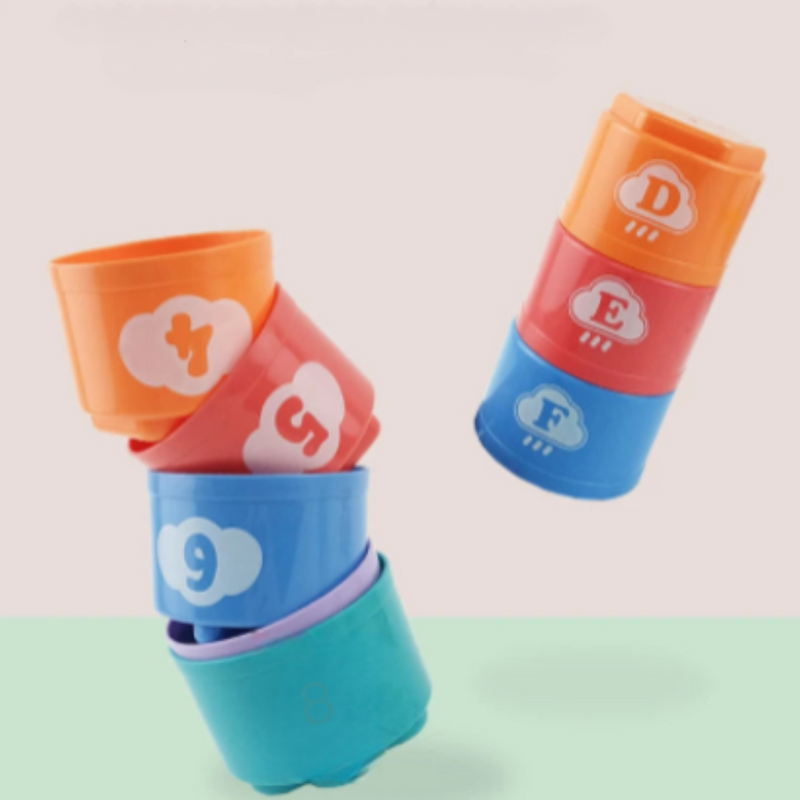 Brinquedo de Copos para Encaixe Tipo Quebra Cabeça Infantil
