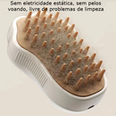 Escova de Vapor para Cães e Gatos 3 em 1 Elétrica