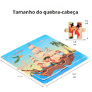 Quebra-Cabeça 20 Peças de Madeira