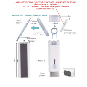 Kit de Limpeza para Teclados e Eletrônicos 7 em 1