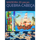Quebra-Cabeça 20 Peças de Madeira