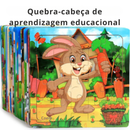 Quebra-Cabeça 20 Peças de Madeira