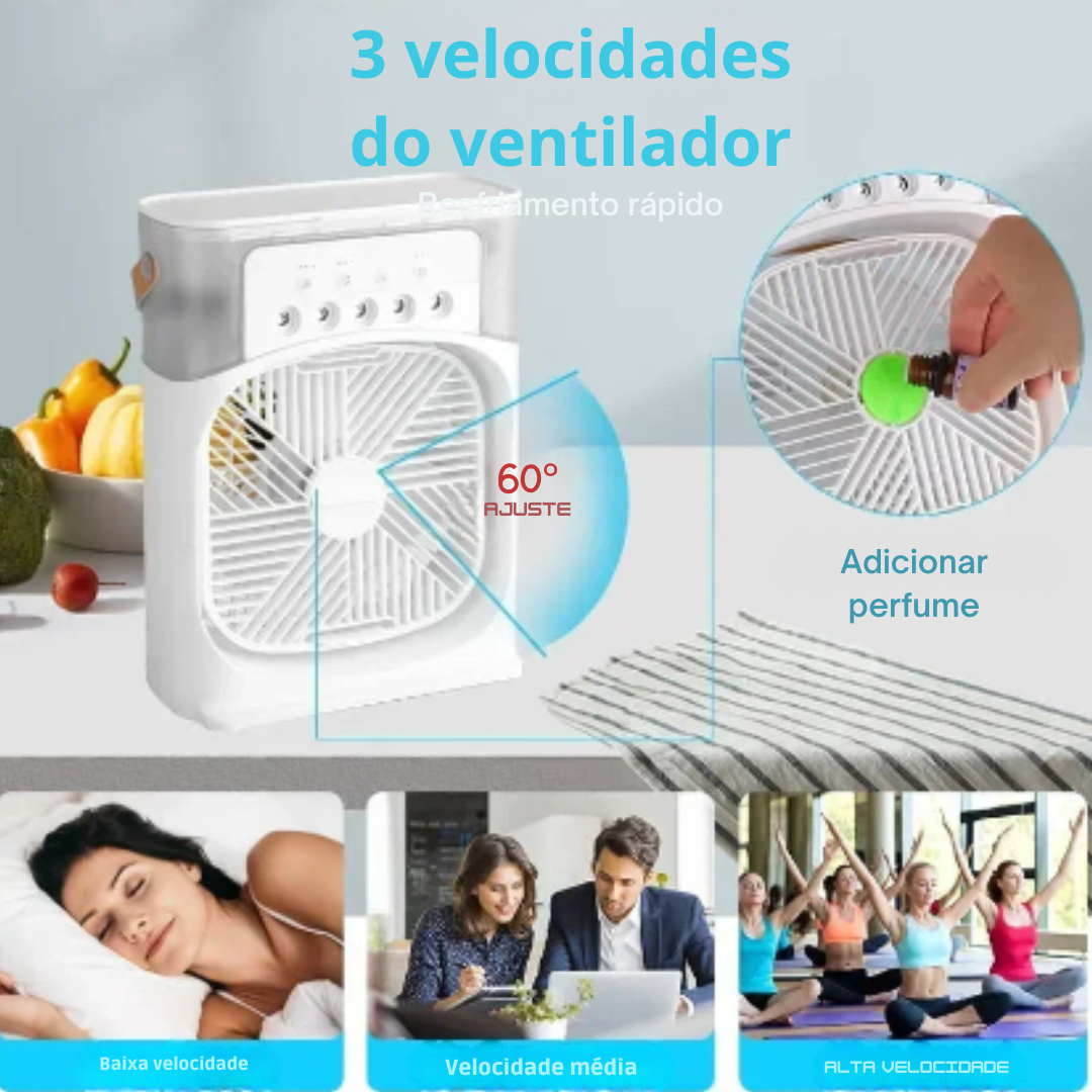 Mini Ar Condicionado Ventilador Portátil Água USB