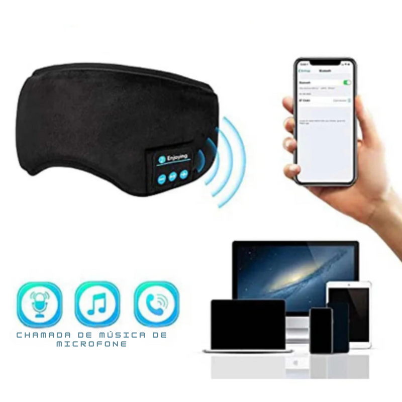 Máscara de Dormir com Fone de Ouvido Bluetooth 5.0