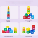 Brinquedo de Copos para Encaixe Tipo Quebra Cabeça Infantil