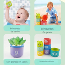 Brinquedo de Copos para Encaixe Tipo Quebra Cabeça Infantil