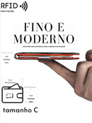 Carteira Masculina Fina em Couro PU