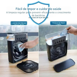 Mini Ar Condicionado Ventilador Portátil Água USB