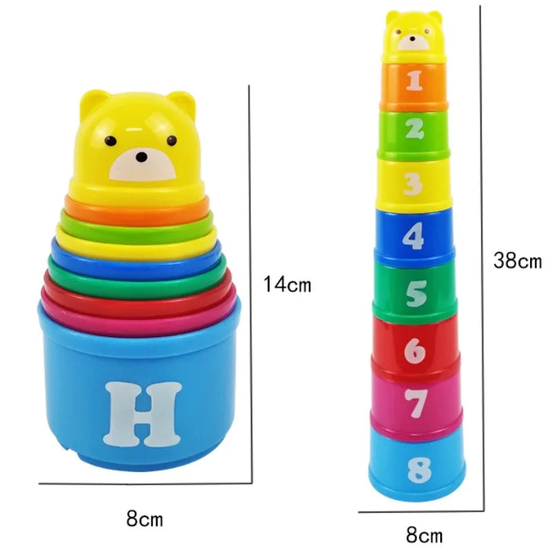 Brinquedo de Copos para Encaixe Tipo Quebra Cabeça Infantil