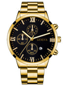 Kit Relógio com Pulseira, Anel e Colar