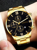 Kit Relógio com Pulseira, Anel e Colar