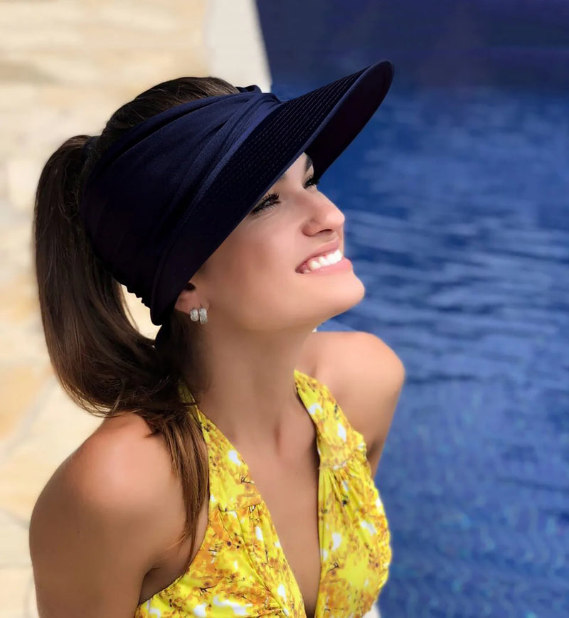 Chapéu Feminino para Sol com Franzido