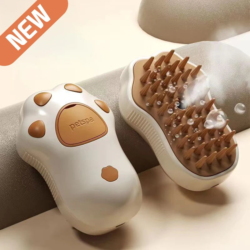 Escova de Vapor para Cães e Gatos 3 em 1 Elétrica