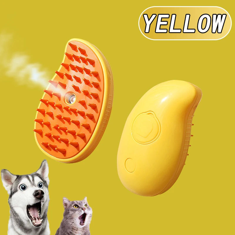Escova de Vapor para Cães e Gatos 3 em 1 Elétrica