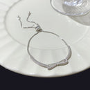 Bracelete de Prata com Pedra Zircônia