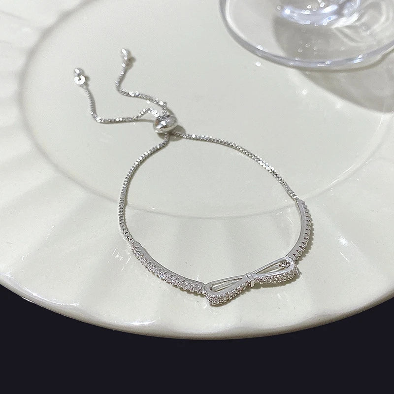 Bracelete de Prata com Pedra Zircônia