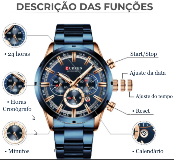 Relógio masculino CURREN